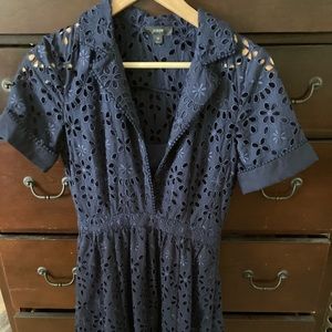 J. Crew eyelet shirt dress